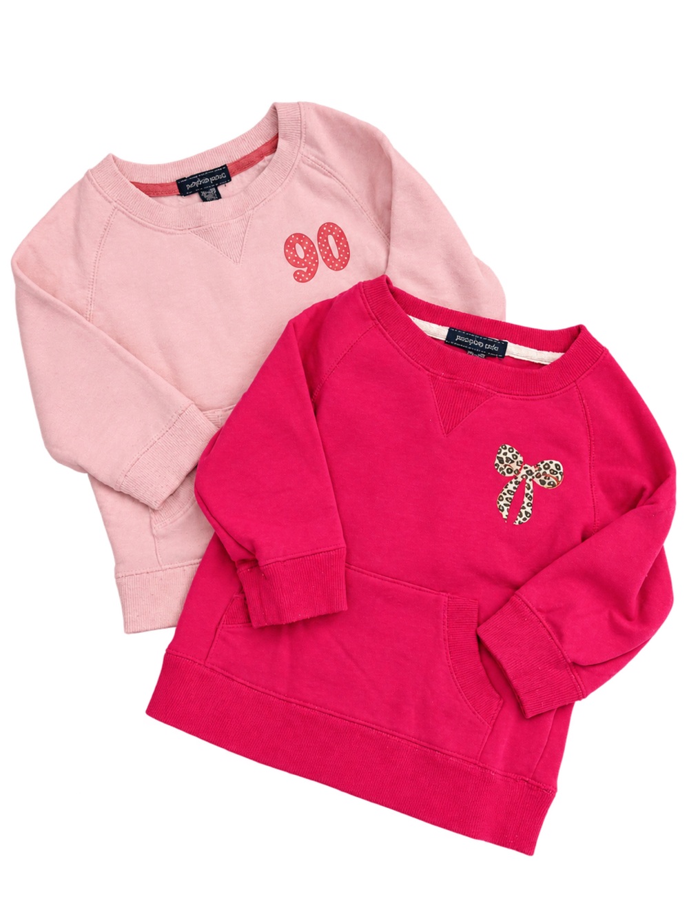 Pumpkin Patch Girls Crewneck Sweatshirt Lot – Pink & Cherry Pink – 2 Pieces